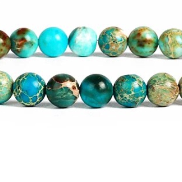 6mm Natural Turquoise Bracelet - Picture 2 of 4
